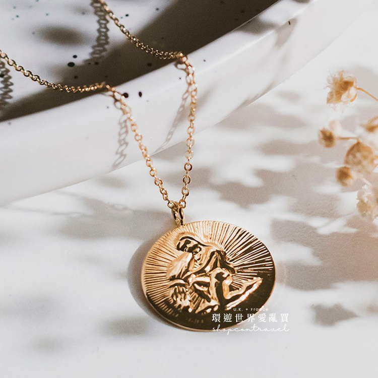 法國 Fabien Ajzenberg 金幣吊墜星座手工項鍊