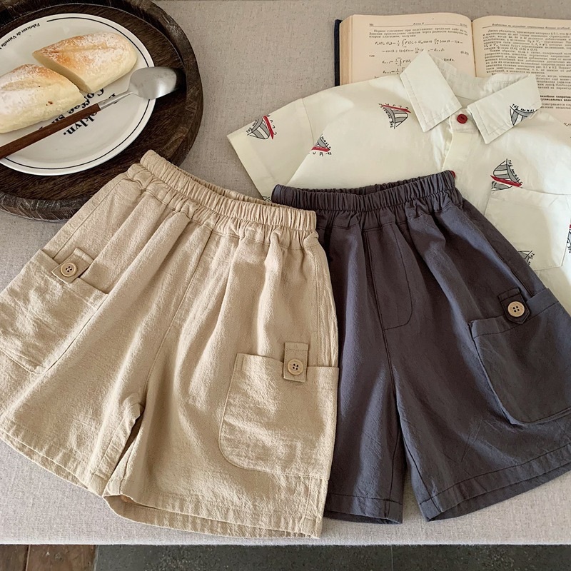 工裝感口袋五分褲