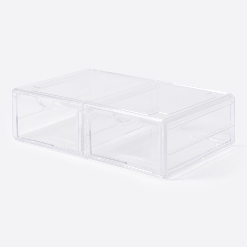 SP 兩層抽屜小物收納盒/透明 32x20x9cm