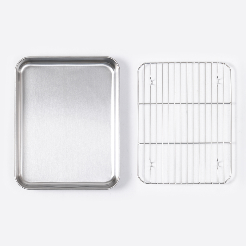 SP 附網不鏽鋼托盤/25.5x20.5x2.8cm