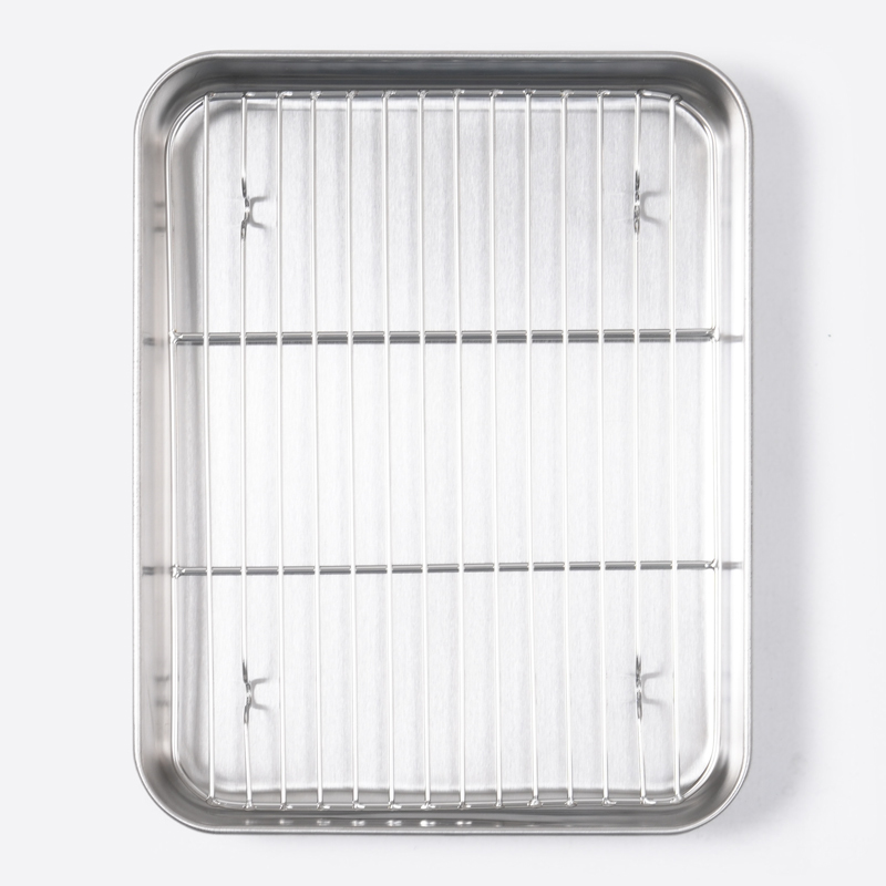 SP 附網不鏽鋼托盤/25.5x20.5x2.8cm