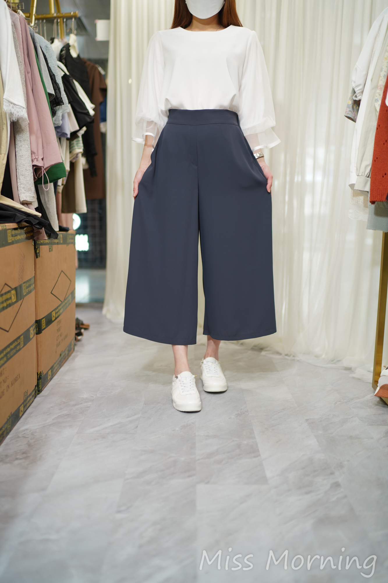 紗紗袖雪紡衫(14476)&輕盈免燙雪紡褲(33904)