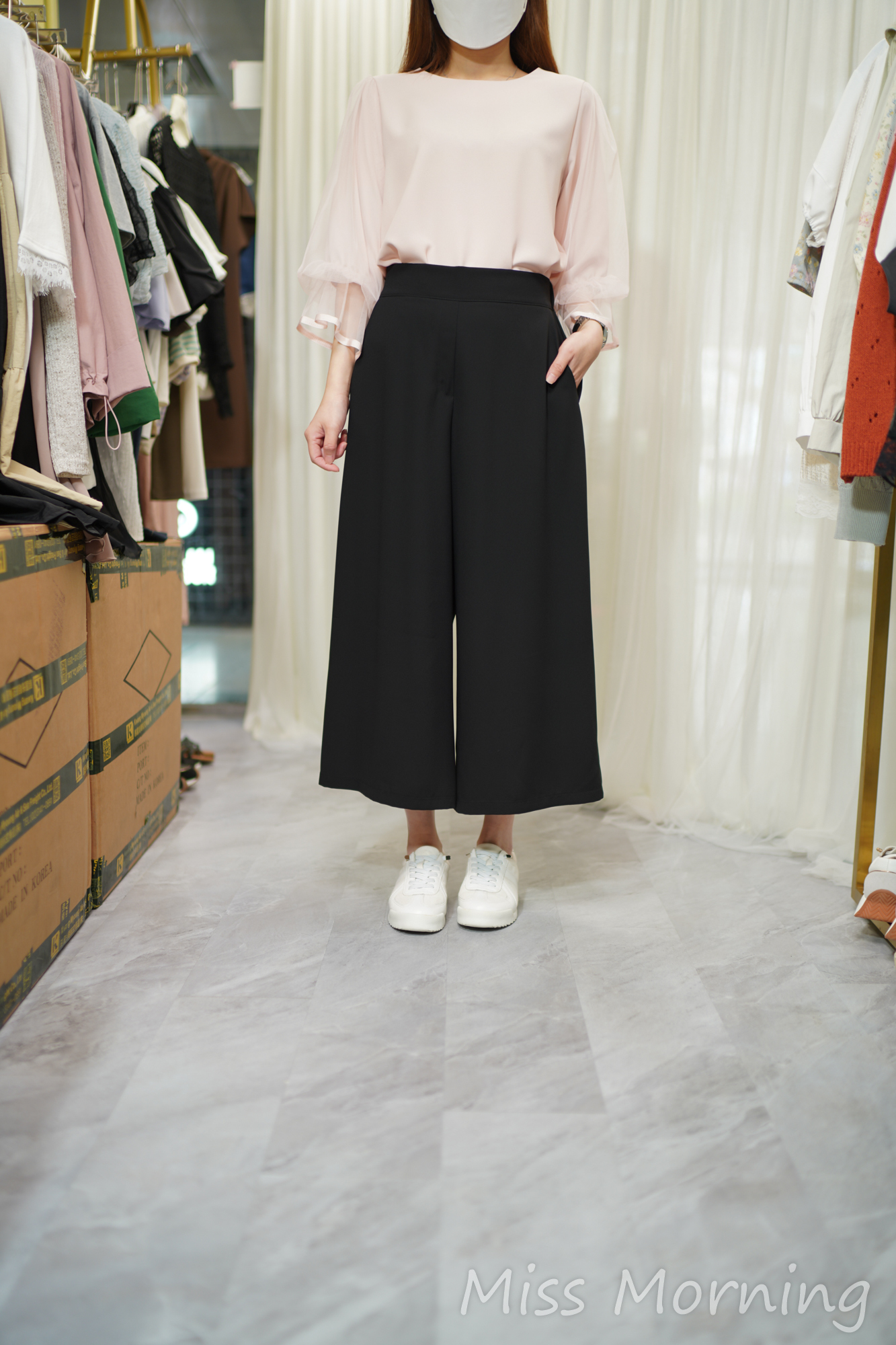 紗紗袖雪紡衫(14476)&輕盈免燙雪紡褲(33904)