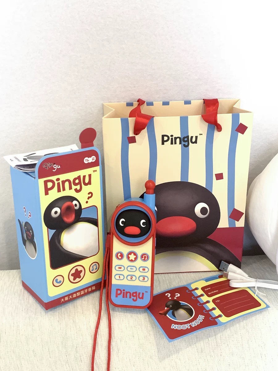 PINGU 企鵝家族 大哥大藍牙音響 禮盒組 附提袋