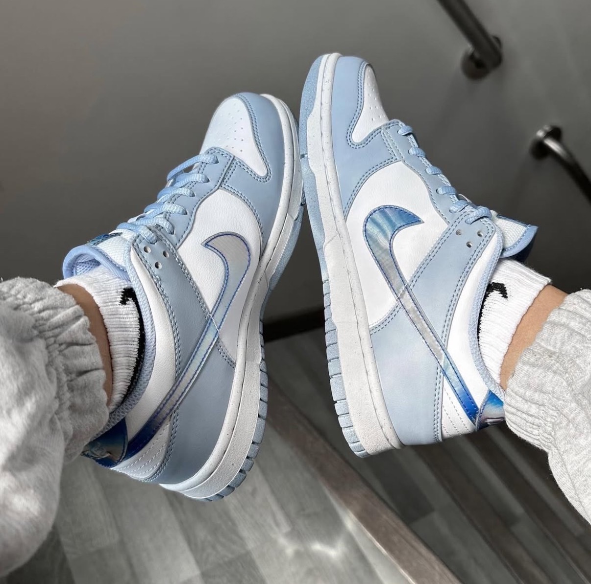 Nike Dunk Low Next Nature GS 藍莓優格 水藍色 雷射勾 皮革 大童款 FJ4668-400/預購