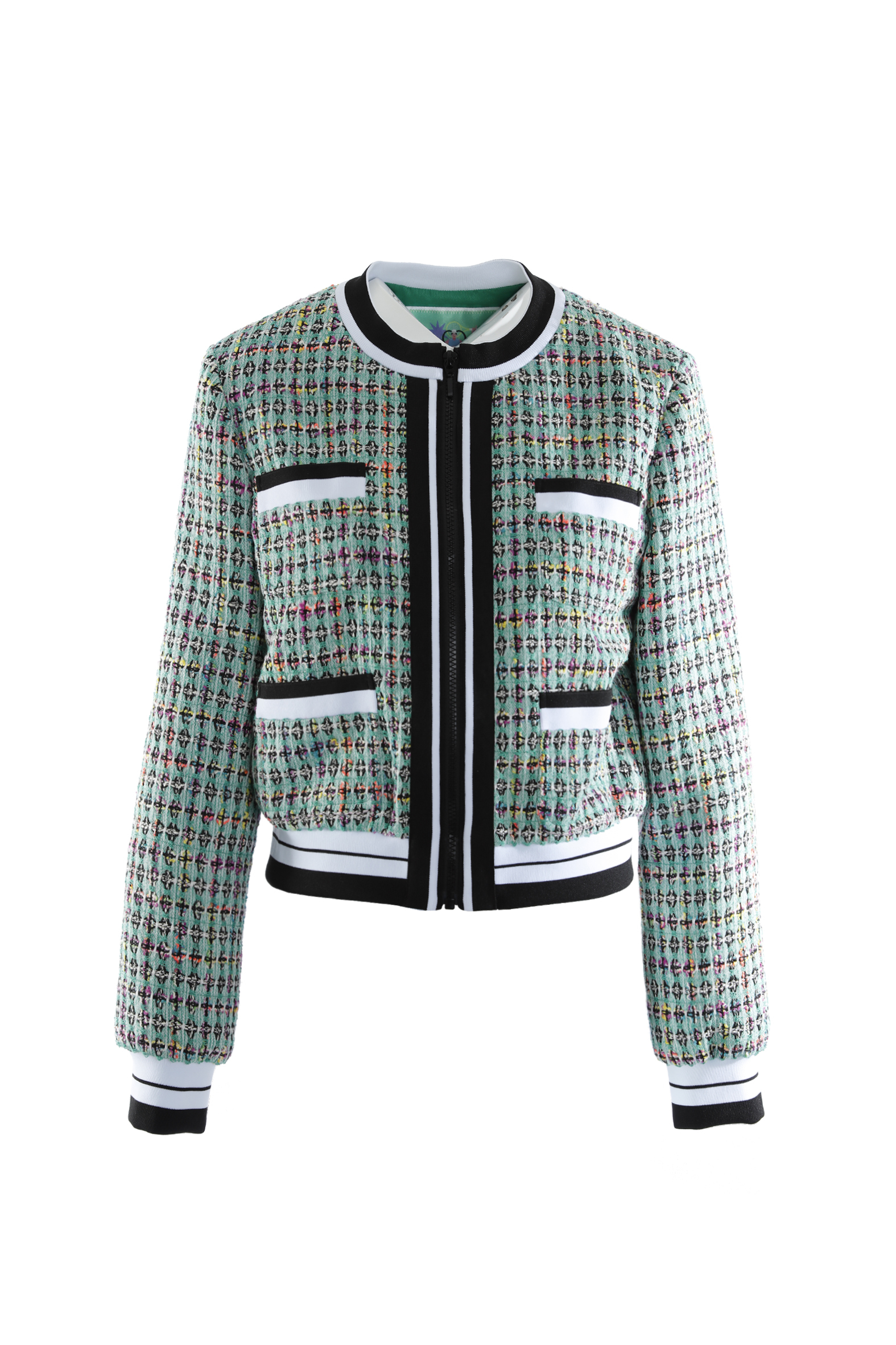 BE10016D1 彩格運動小香外套