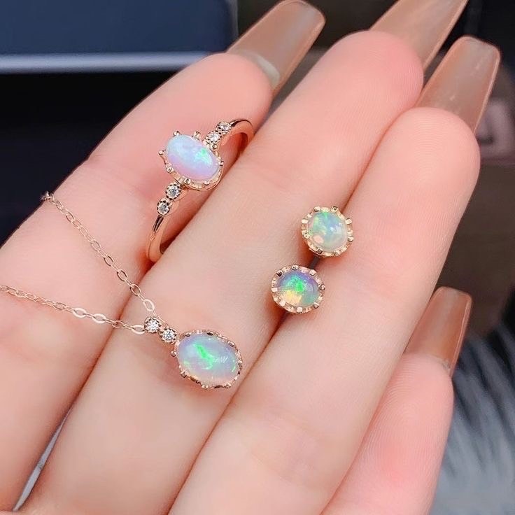 蛋白石套組-戒指