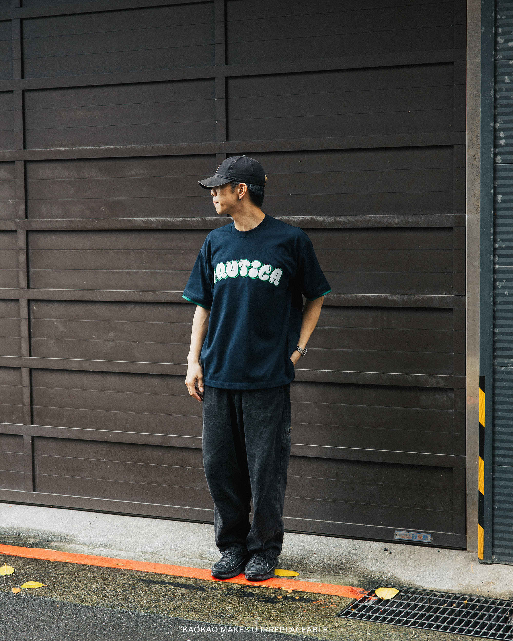 NAUTICA 可愛胖胖 電繡字體 短Tee