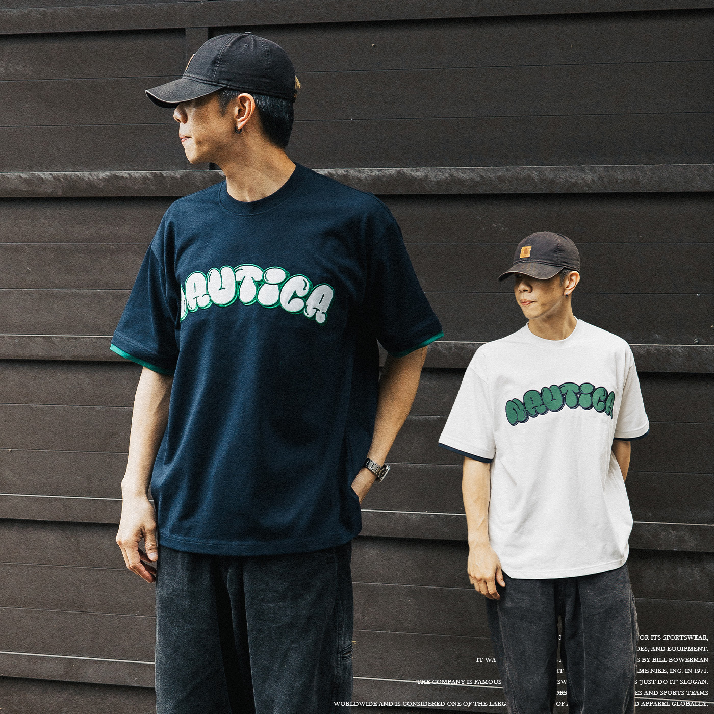 NAUTICA 可愛胖胖 電繡字體 短Tee