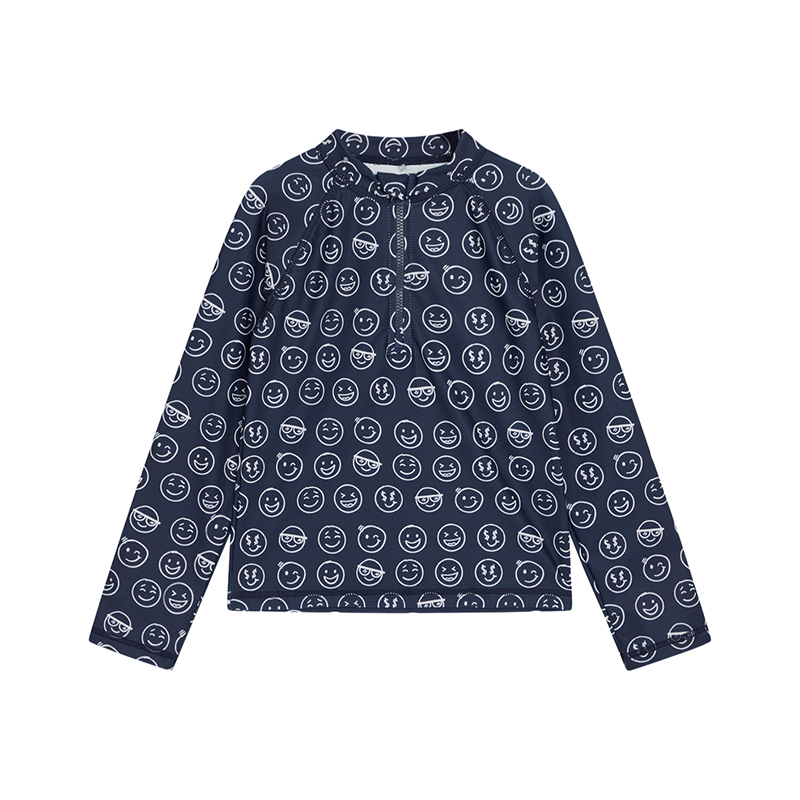 Hust & Claire 防曬泳衣-深藍俏皮笑臉