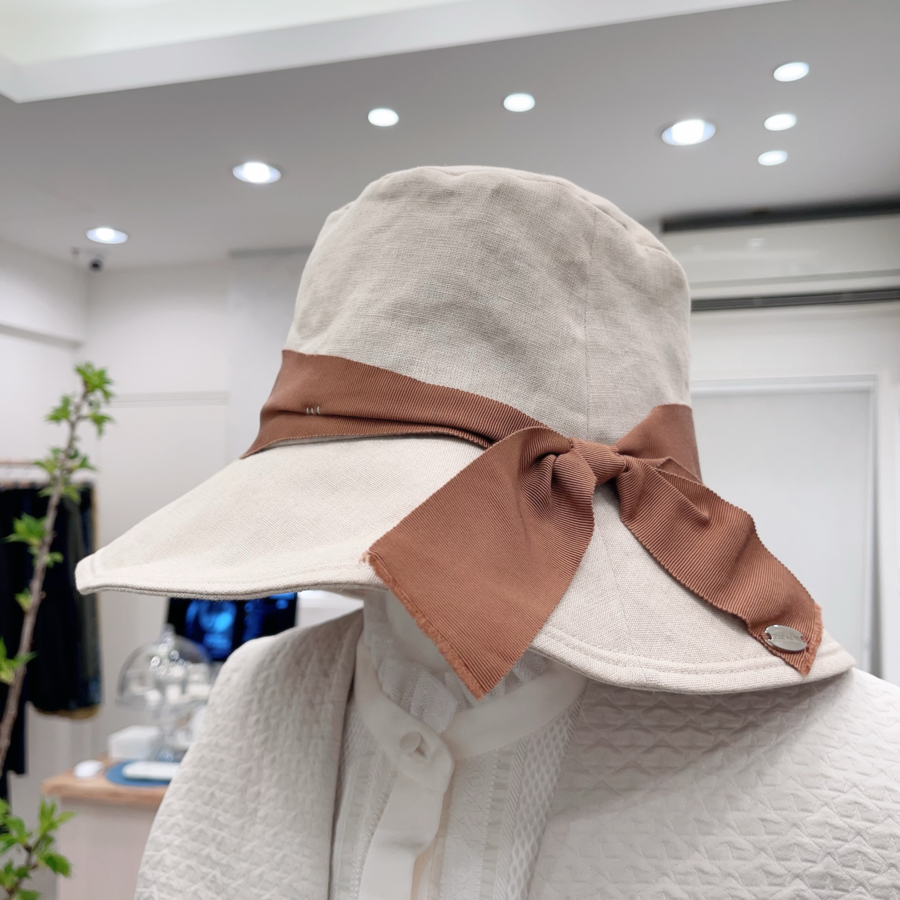 蝴蝶結帆布帽子18