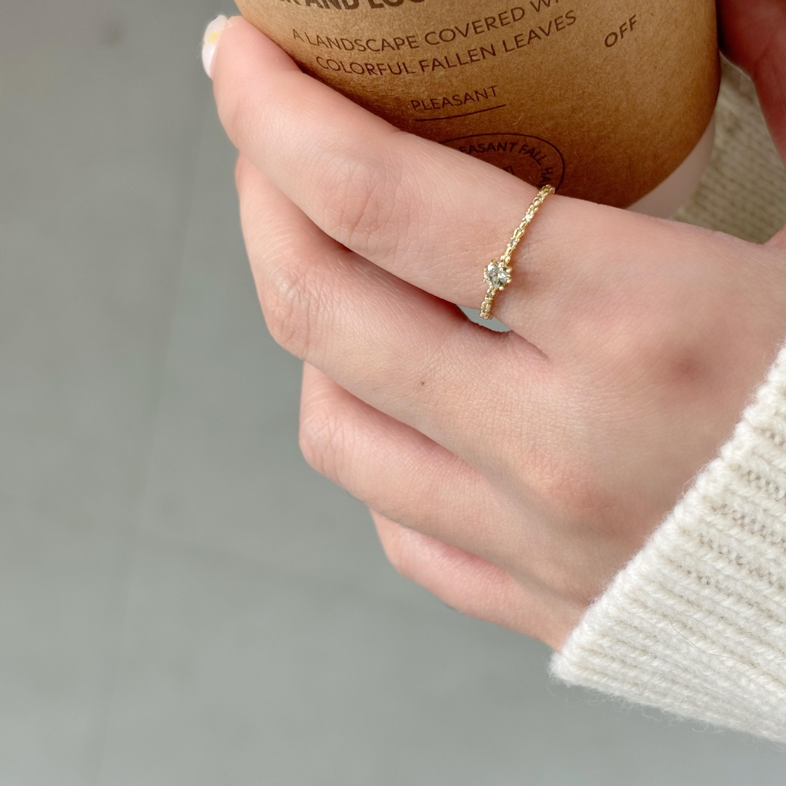 14K Harvest亮棕鑽戒指