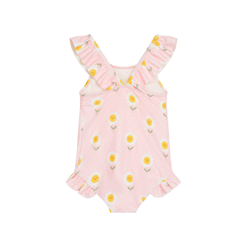 Hust & Claire 一件式泳衣-粉色微笑小花