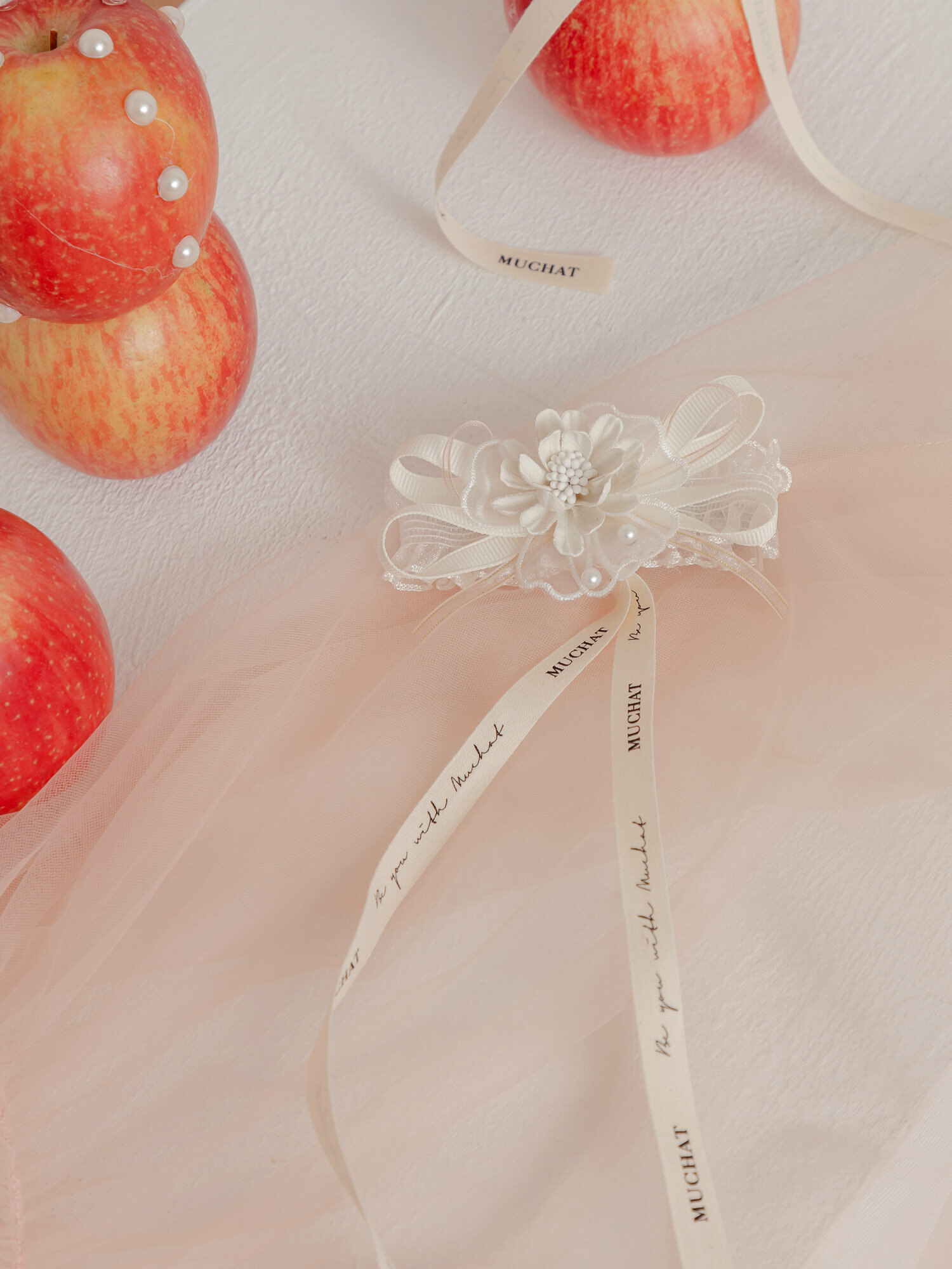 幸福論壇。MUCHAT手作14KGP蕾絲雙花蝶結髮夾/彈夾