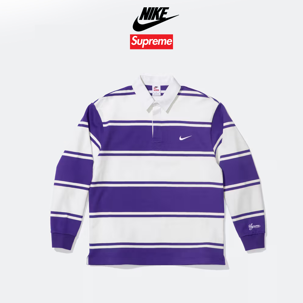 Supreme Nike Stripe Rugby Purple メンズ - SS25 - JP