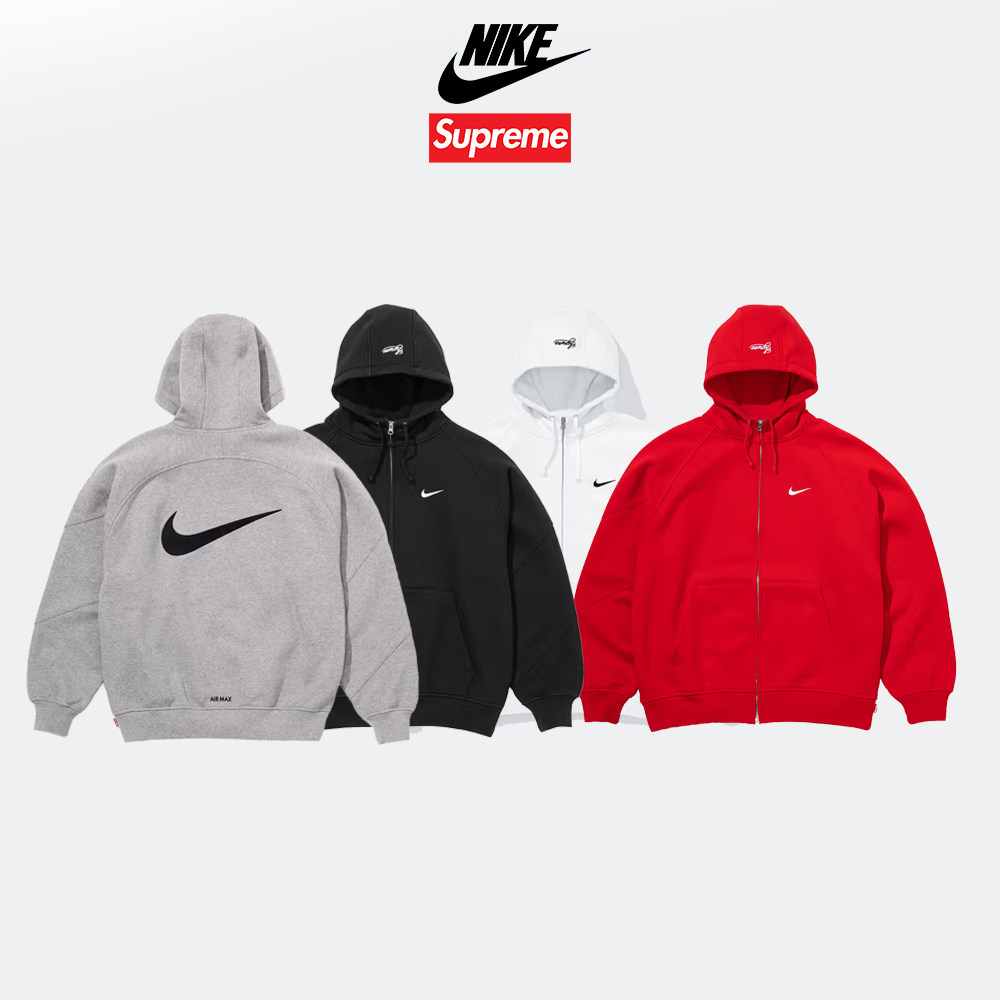 Supreme®/Nike® Zip Up Hooded Sweatshirt 25ss 刺繡logo 拉鍊外套 棉質 厚磅 連帽外套