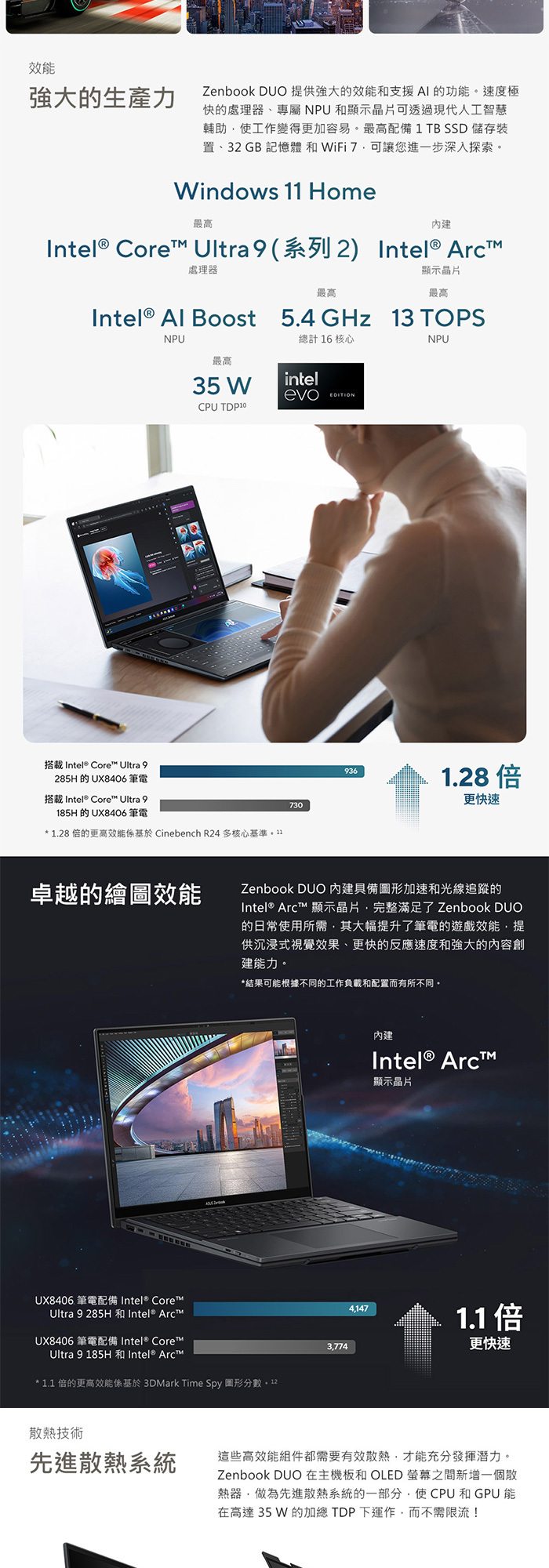 UX8406CA-0022I285H效能