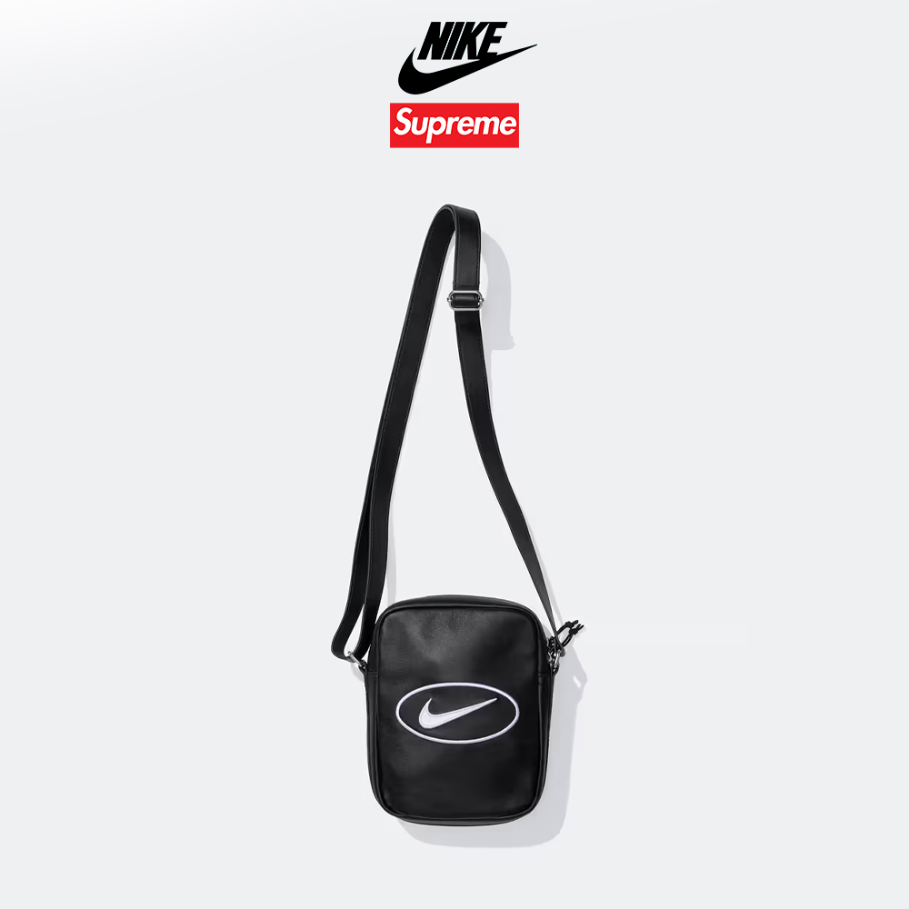Supreme®/Nike® Leather Shoulder Bag 25ss 刺繡logo 大勾 皮革 側背包 小方包