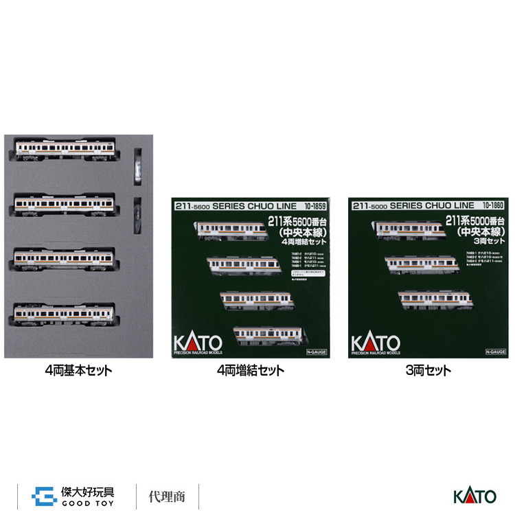 10-1858 10-1859 10-1860 211系 KATO 211系5000番台(中央本線) 3両セット 品番：10-1860