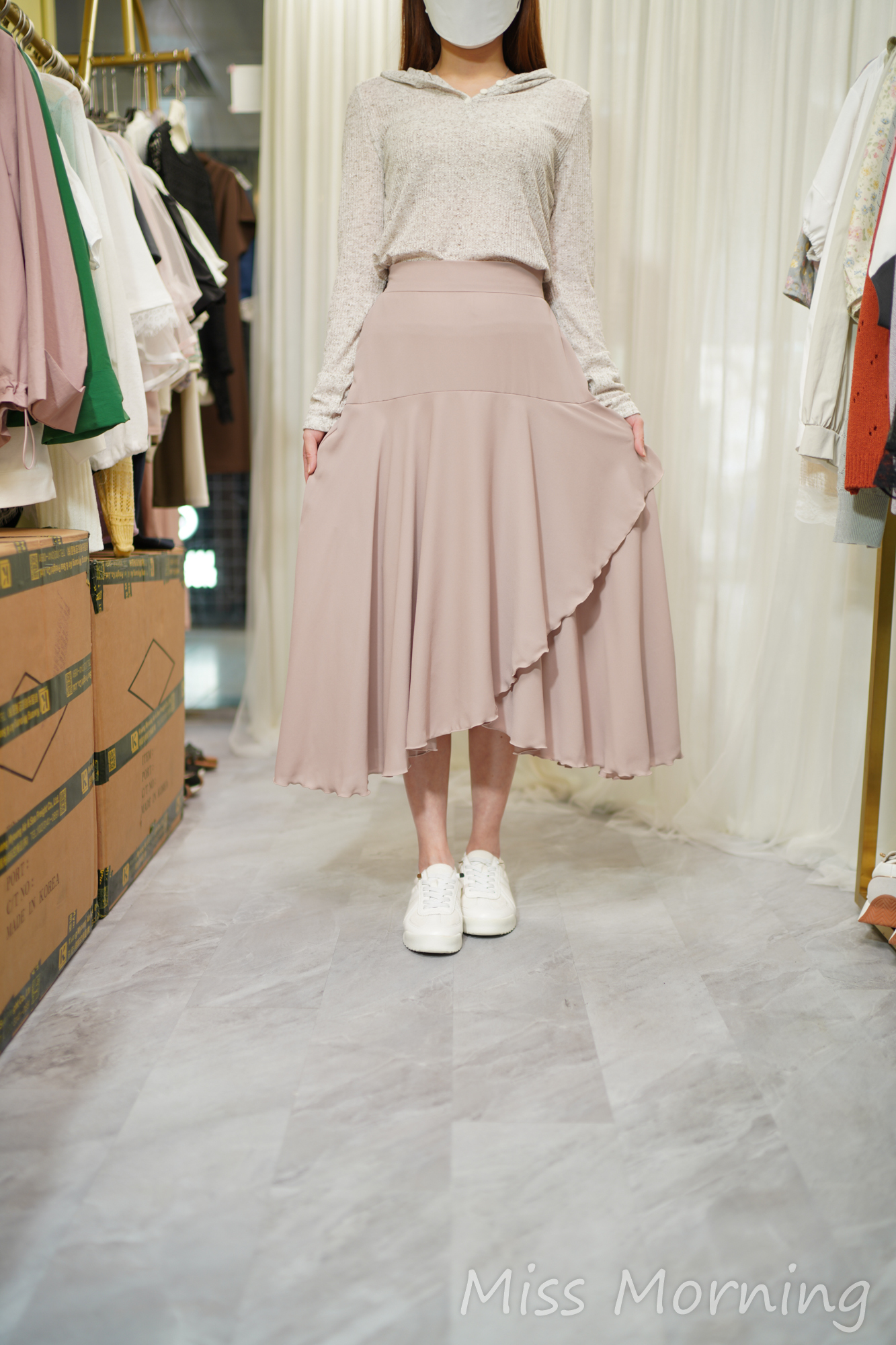 悠閑真鈕好好襯線衫(14477)&層次美感飄逸雪紡裙(33905)