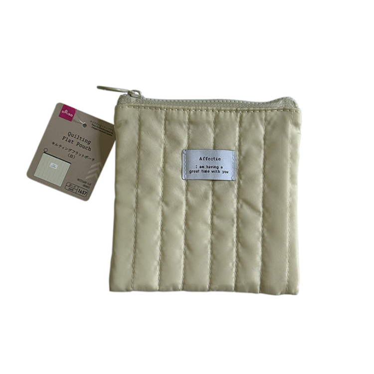 小物收納袋/白 12.5×12.5×1cm