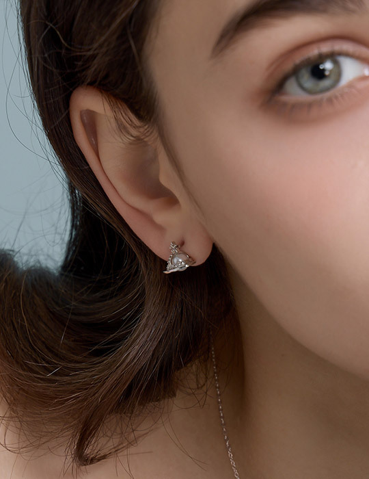 星球小秘密。銀針耳環