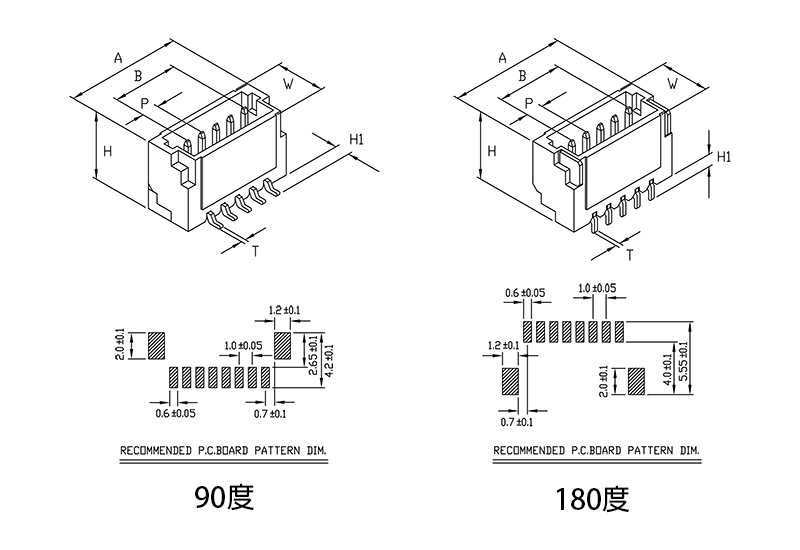 JM1000-4,4P,1.0mm,SMD,連接器