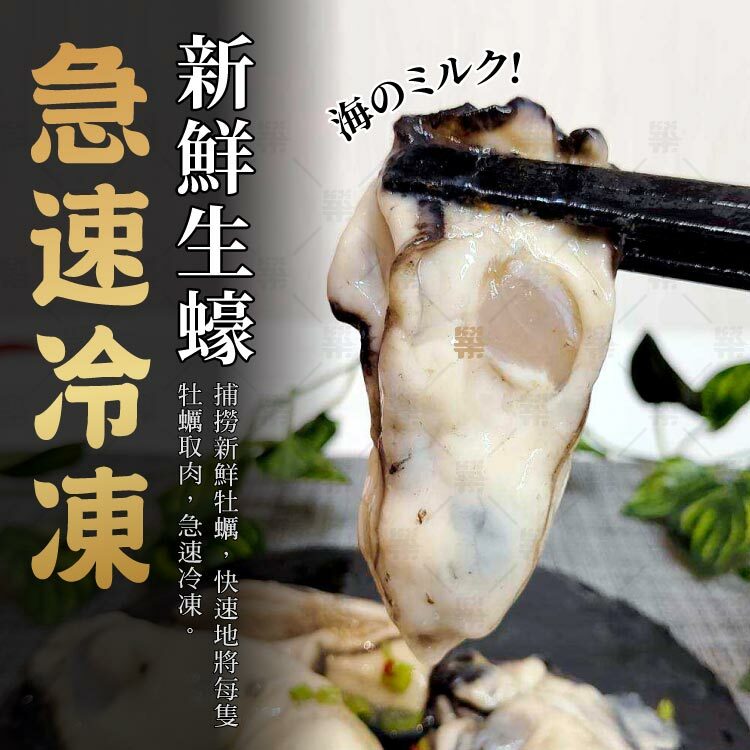 去除外殼與雜質急速冷凍完整鮮嫩的生蠔肉