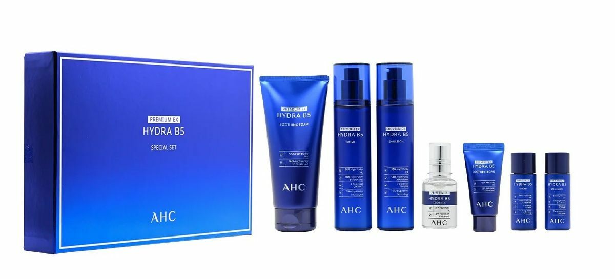 AHC - 高效透明質酸 B5護膚套裝[140ml+20ml+180ml+30ml+140ml+20ml+30ml] (平行進口)