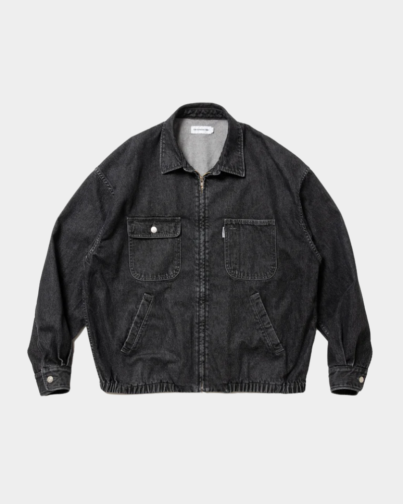 COOTIE PRODUCTIONS - Denim Zip Up Work Jacket / BLACK