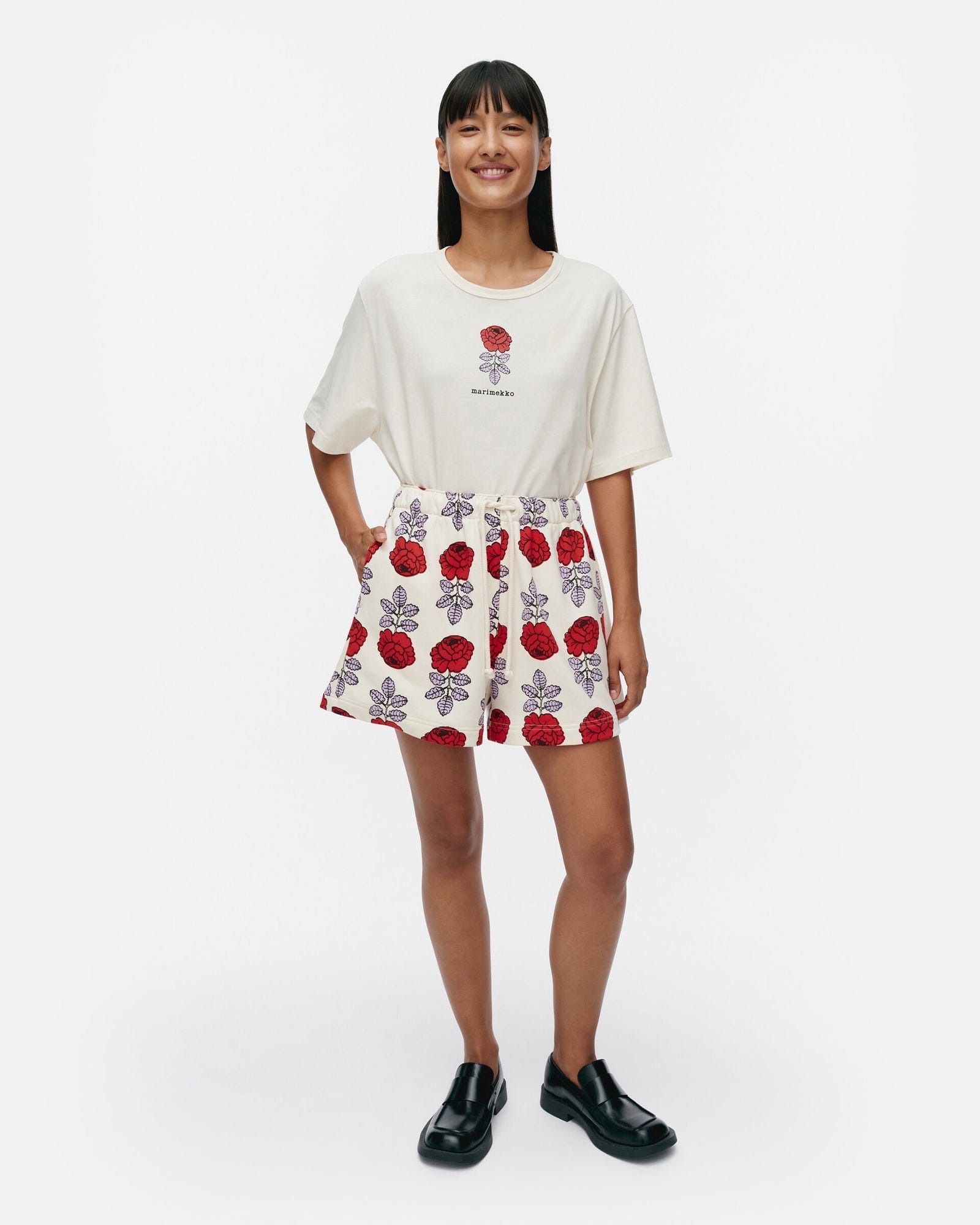 MIKSAUS VIHKIRUUSU 印花短褲