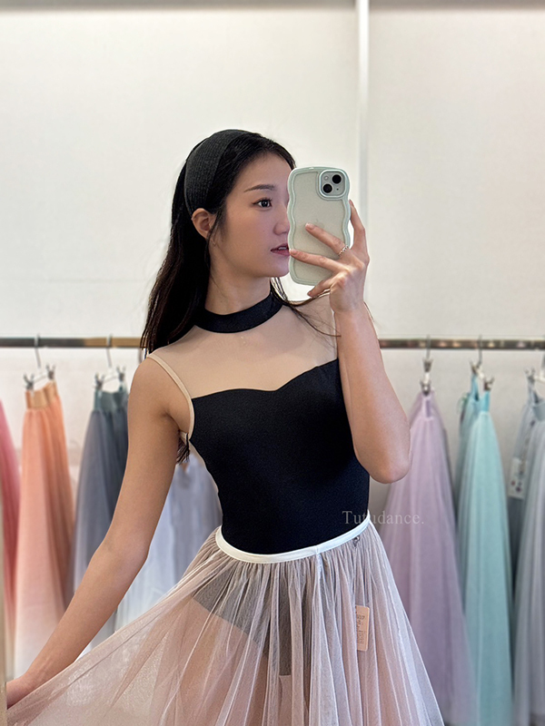 以色列 LULLI【LL-LUB881 小高領網紗舞衣】可放胸墊