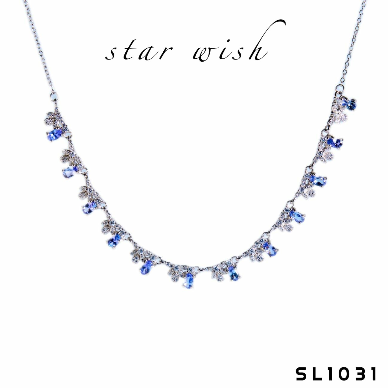 Star Wish Jewellery 925銀 坦桑石頸鏈- XL1031