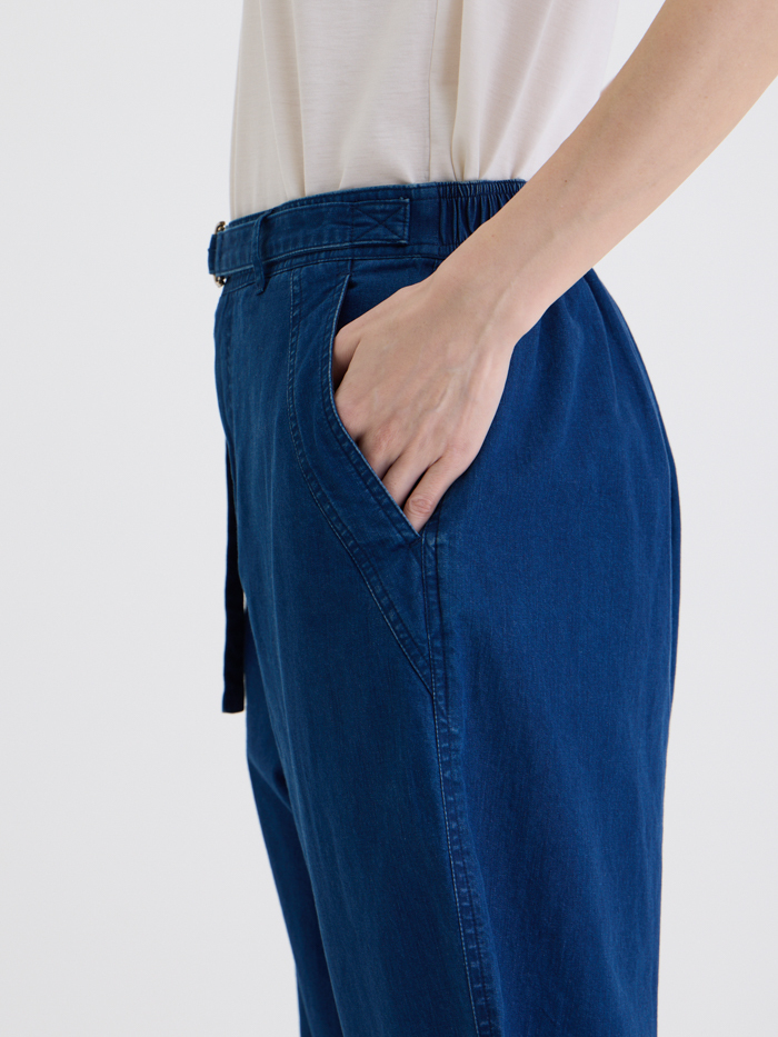 丹寧調節長褲 RETRO-山嵐牛仔