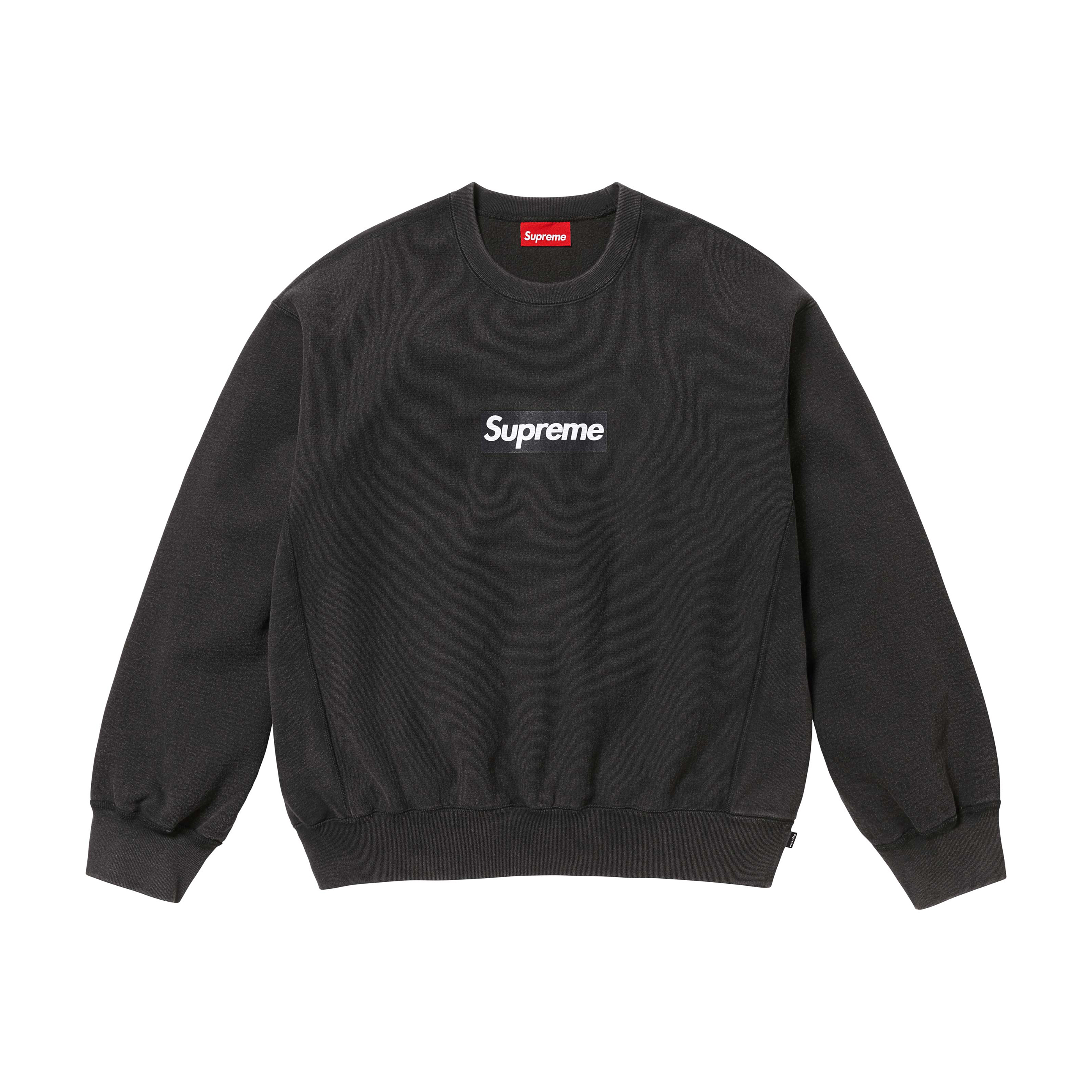 -(B4c01)-SUPREME SS25 WASHED BOX LOGO CREWNECK 燙印 BOGO 衛衣-SS25SW2