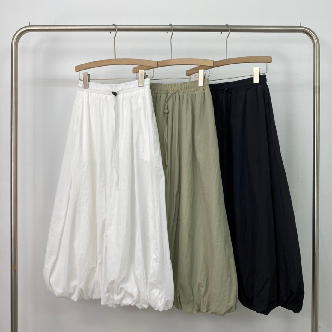 #520 復古花苞燈籠長裙