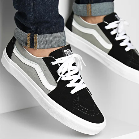 VANS 滑板鞋 休閒鞋 男女 黑灰 VN0009QR2B6 SK8 Low