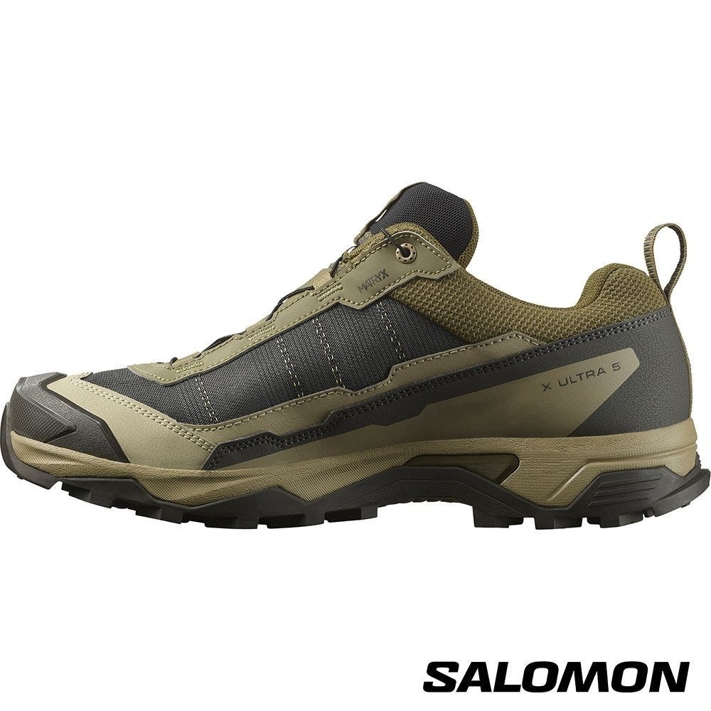 【SALOMON】男 X ULTRA 5 Goretex 低筒登山鞋 橄欖綠/灰綠/夜藍 / L47725800