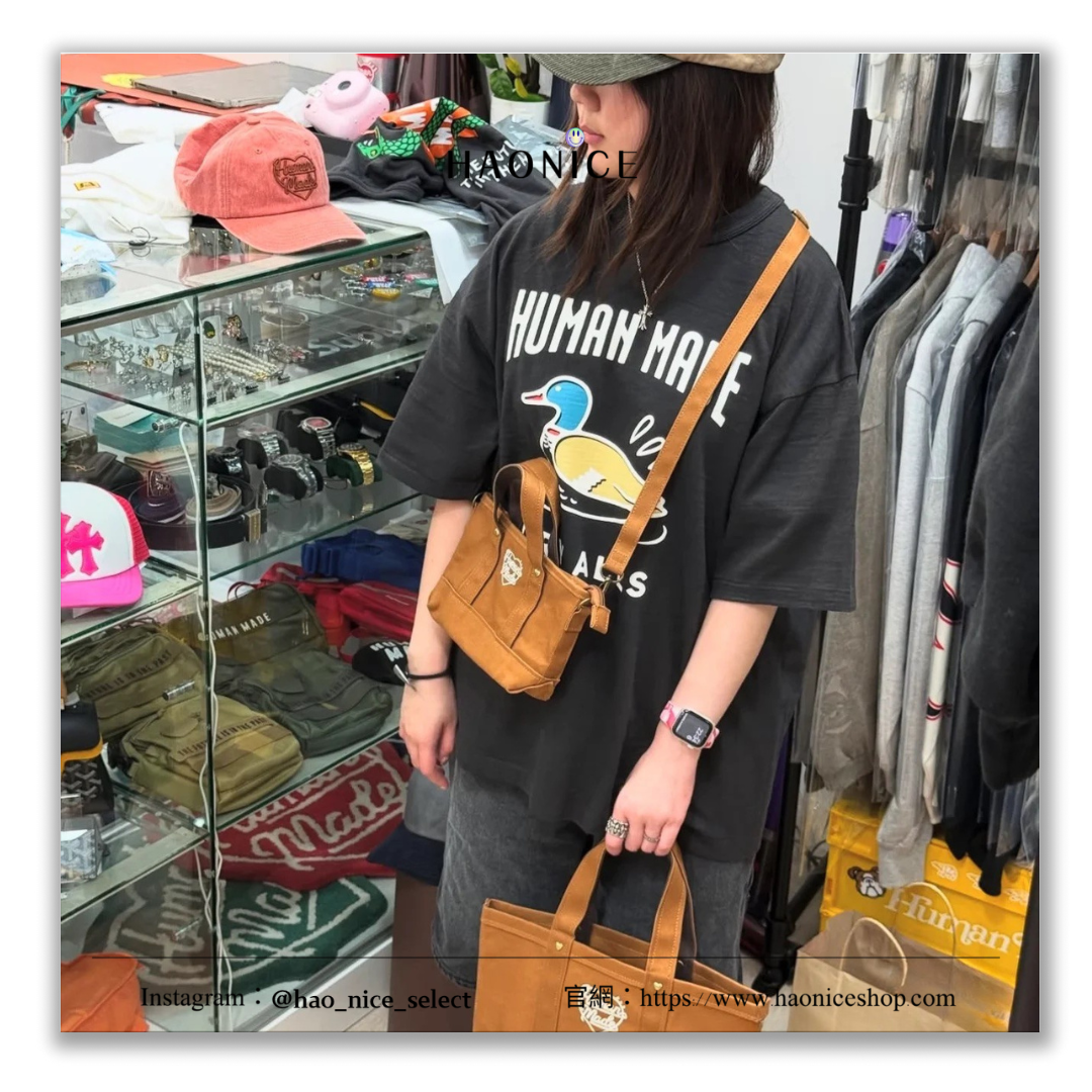 【HAO NICE 】日本🇯🇵潮流 HUMAN MADE 25SS春夏新款 可愛卡通鴨子游泳🦆 竹節棉材質短T 可愛百搭❤️
