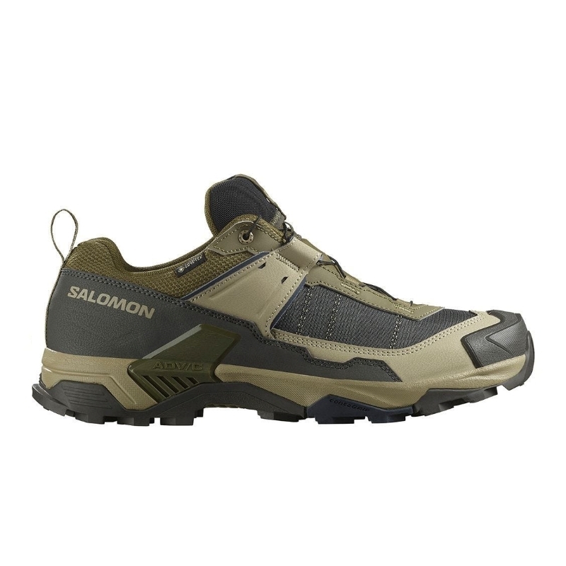 【SALOMON】男 X ULTRA 5 Goretex 低筒登山鞋 橄欖綠/灰綠/夜藍 / L47725800