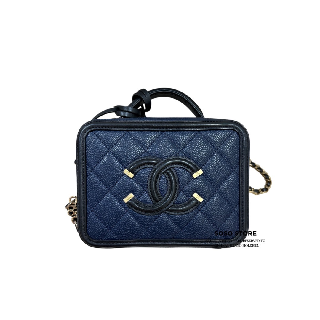 Chanel Vanity Case - Navy / Ghw
