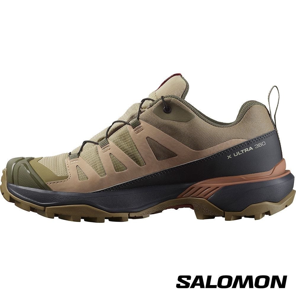【SALOMON】女 X ULTRA 360 Goretex 低筒登山鞋 灰褐/榛果棕/山棕/L47742000
