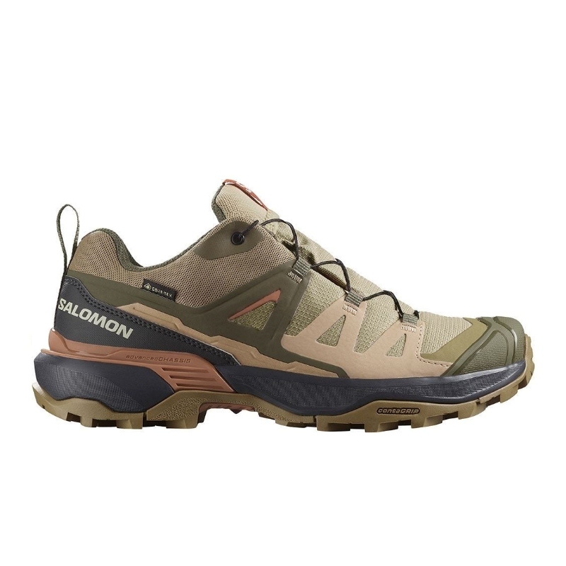【SALOMON】女 X ULTRA 360 Goretex 低筒登山鞋 灰褐/榛果棕/山棕/L47742000