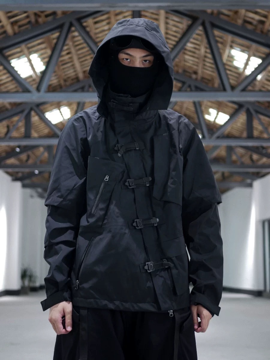 LMTWL 賽博龐克機能風防水衝鋒衣連帽外套