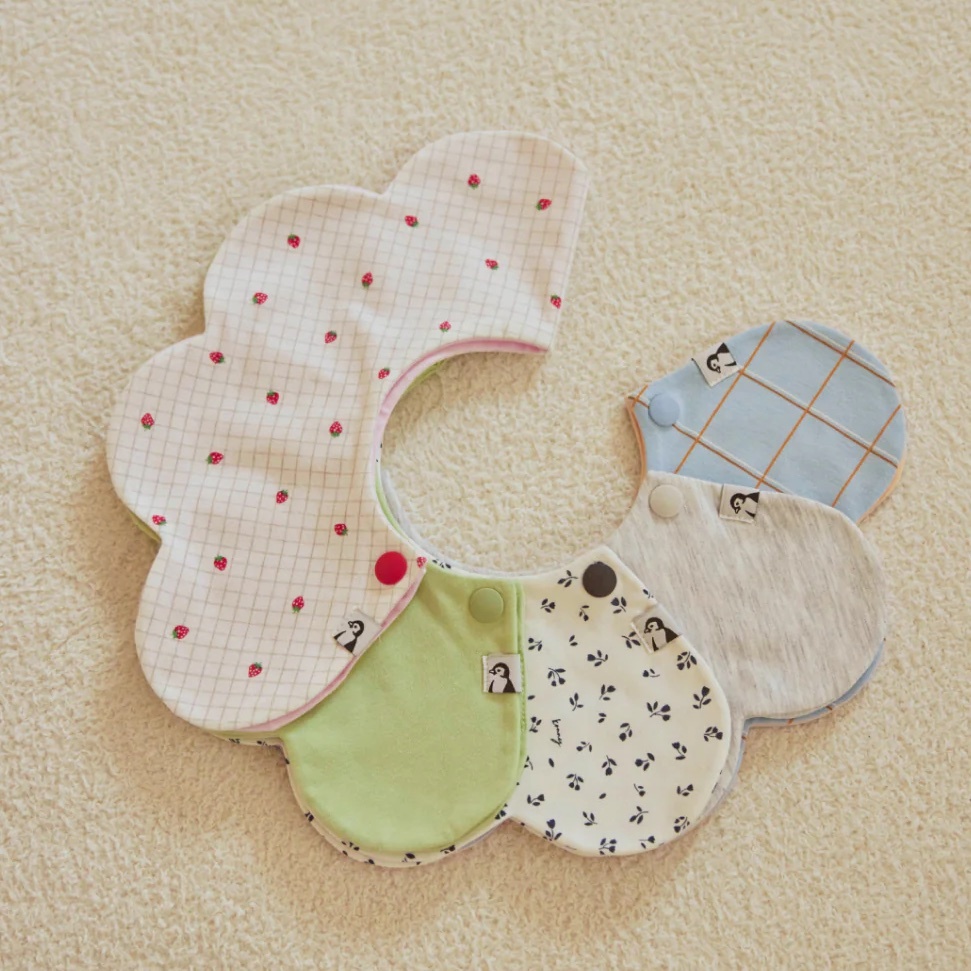 Konny 雙面花花口水巾