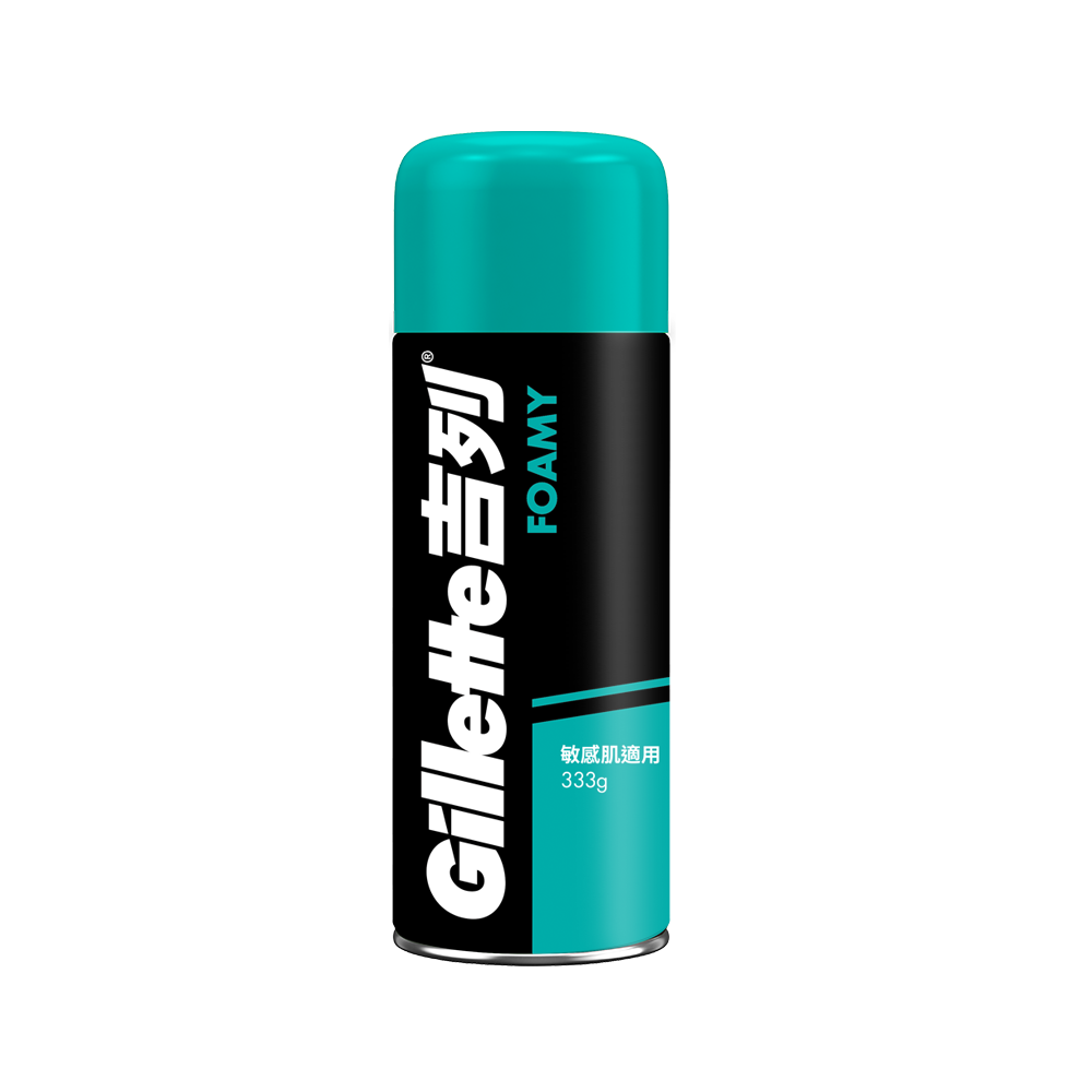 【吉列】經典柔順刮鬍泡/剃鬚膏(敏感肌適用) 333G