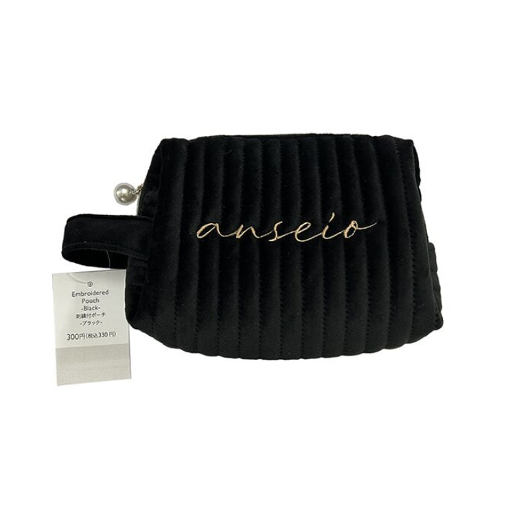 TP 刺繡小物收納包/黑