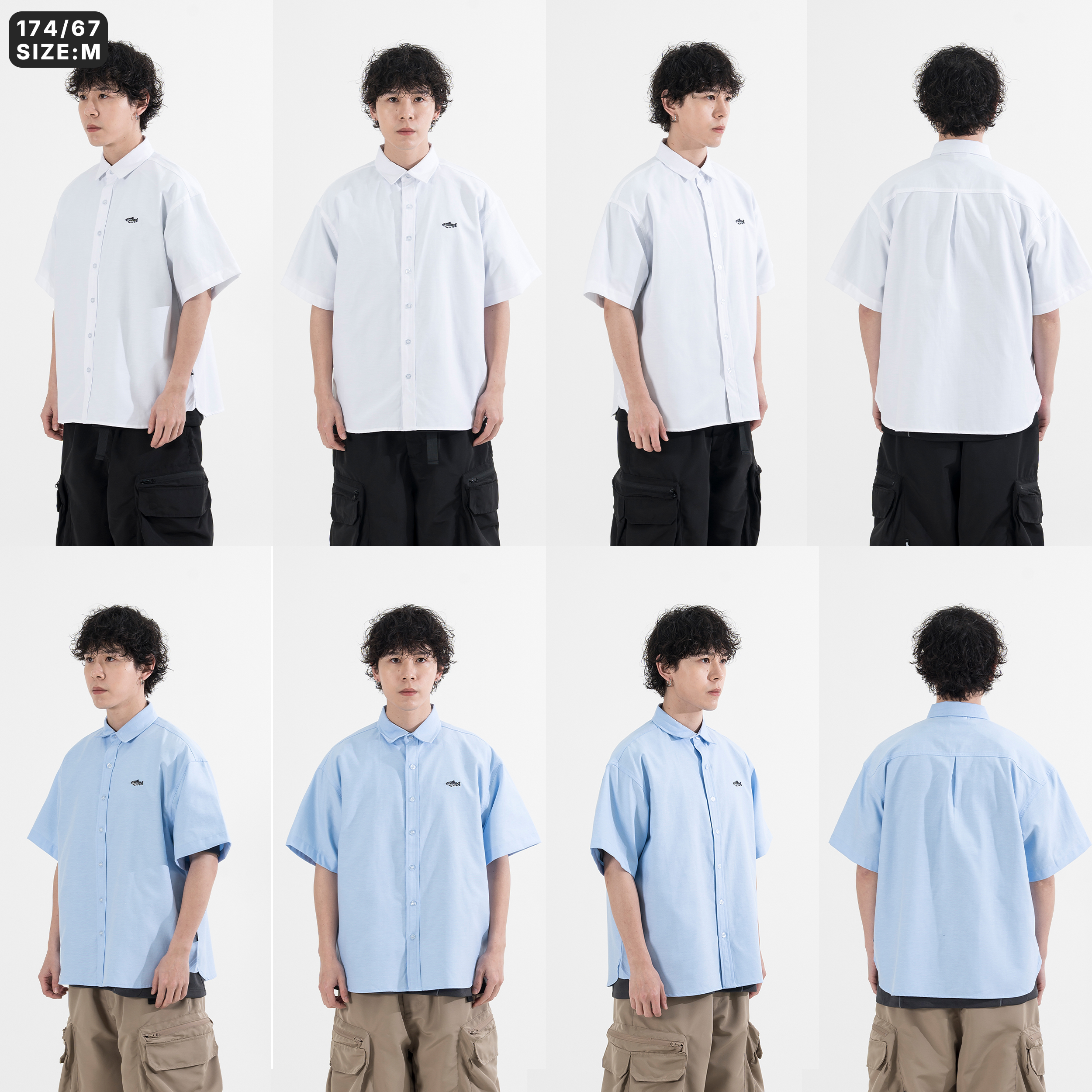 AGILITY Embroidery Oxford Shirt 小鮭魚 牛津 短袖襯衫 [SH-SS03]