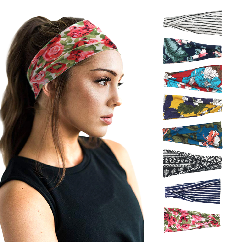 印花款運動吸汗頭帶