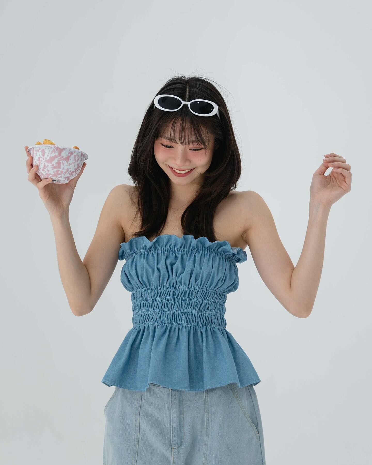 Kimmame - Denim Mandy 平口上衣